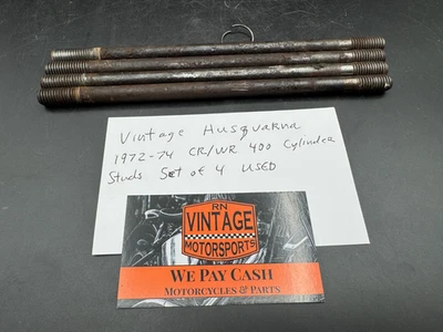 Juego de 4 pernos de cilindro vintage Husqvarna 1972-74 CR/WR 400 usados Foto 1 de 4