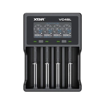 XTAR VC4SL Li-ion BATTERY CHARGER CYLINDRICAL BATTERIES LCD USB NiMH NEW - Image 1 of 4
