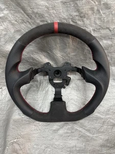 2000-2009 Honda s2000 OEM Steering Wheel Flat Bottom Thicker Grip Full Leather - Picture 1 of 9