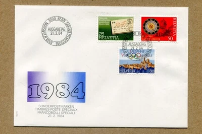 SWITZERLAND, 25c, 50c, 80c, SWISS HERITAGE SERIES 21-2- 1984 FDC - Image 1 of 2