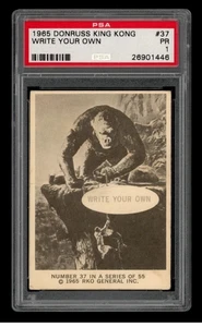 1965 Donruss King Kong Set-Break # 37 Write Your Own PSA 1 PR - Picture 1 of 2