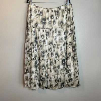 Falda Maggie Barnes Plus Talla 0X 14/16 W Marrón Leopardo Guepardo Estampado Animal Foto 1 de 4