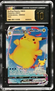 Pokemon CGC Pristine 10 Surfendes Pikachu VMAX Celebrations 009/0025 Holo (2021) - Bild 1 von 2