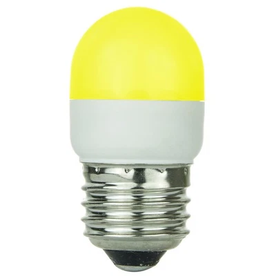 SUNLITE 0.5w Tubular T10 Yellow LED Medium Screw In Base Bulb - Image 1 of 3