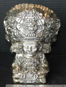 Figura Azteca D’argenta Chapada en Plata 1980 Hermosa pieza conservada. - Imagen 1 de 7
