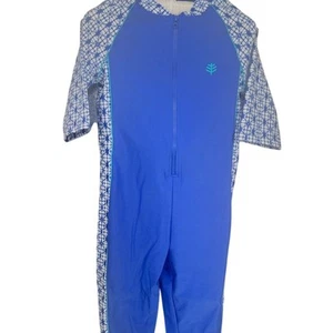 NWT Coolibar Youth Blue UPF 50 Suit S 5/6 Neck-to-Knee Surf Swimsuit NWT - Picture 1 of 11