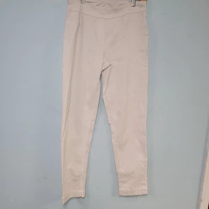 Pantalones Coldwater Creek para mujer talla 8 blanco roto elásticos ligeramente arrugados look cómodos - Imagen 1 de 6