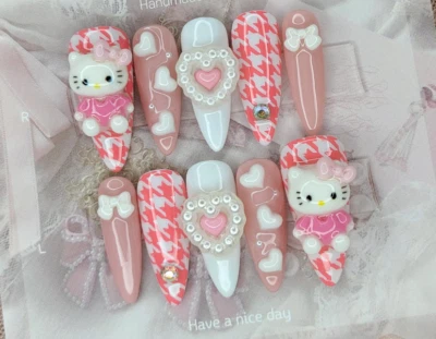 [Sanrio] Sanrio Characters Custom Handmade Nail Tips Personalized Nail Tips - Image 1 of 4
