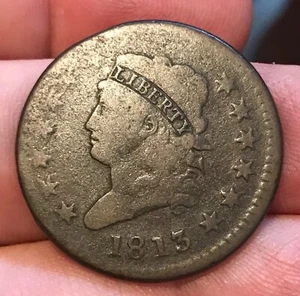1813 Classic head , large cent VG / F, scarce date - Picture 1 of 5