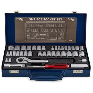 ProAm by KC Tools 39pc 1/4" & 3/8" Dr AF & Metric Socket Set - 10100 - Picture 1 of 4
