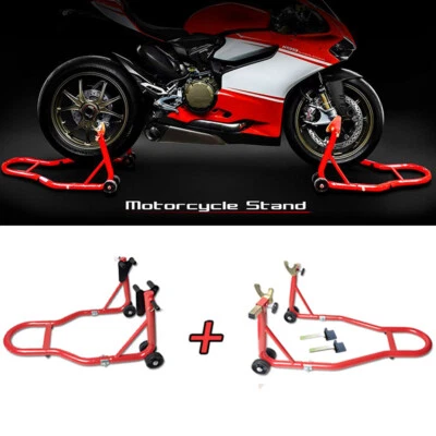 750lbs Motorbike Dolly Motorcycle Front Wheel Stand and Rear Wheel Stand 2PC Set - image 1 of 4