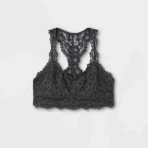 Girls' All Over Lace Bralette - art class Charcoal Gray M - Picture 1 of 1