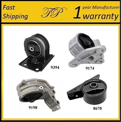 4 piezas de montaje de motor y transmisión para Dodge Avenger 1995-1999 2,0 L - transmisión manual Foto 1 de 4