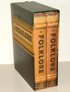 FOLKLORE Funk & Wagnall's Standard Dictionary ~ 2-Volume Set w/ SlipCase (1950) - Picture 1 of 12