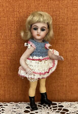 Antique German Simon Halbig 878 Miniature Bisque Head Doll On Comp Body 5