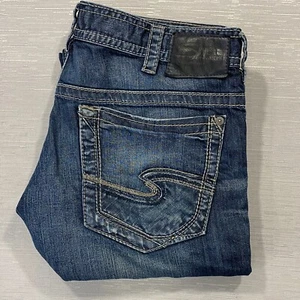 Silver Jeans Gordie Herren 36 x 32 Loose Fit Straight Leg Relaxed Denim Hose - Bild 1 von 17