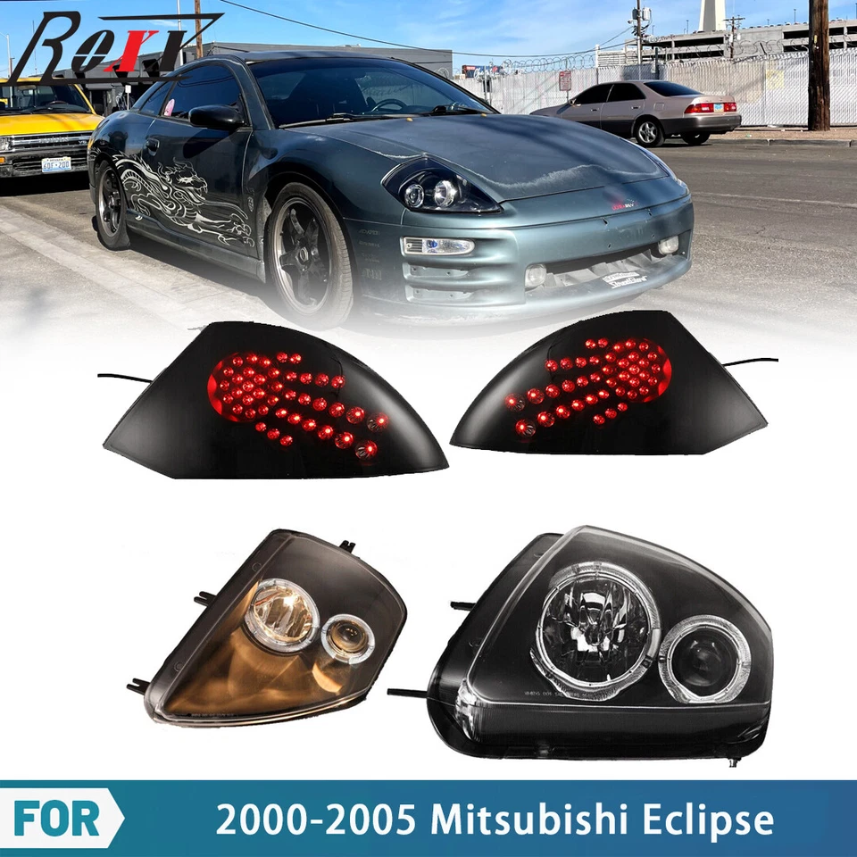 Faros delanteros proyectores + luces traseras LED para Mitsubishi Eclipse 2000-2005 Foto 1 de 4