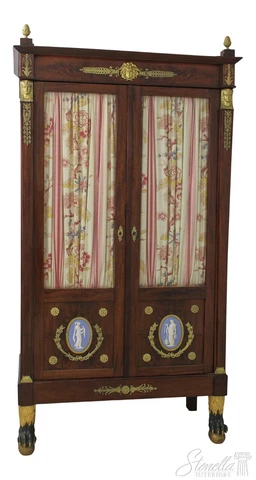 F58801EC: Period Antique French Empire Monumental Claw Foot Armoire Cover