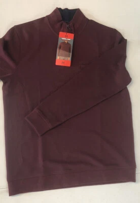 KIRKLAND подпись мужчин 1/4 четверть молнии повседневный пуловер средний длинным рукавом красный - Изображение 1 из 4