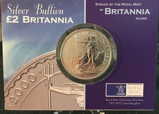 2000 Great Britain Silver 2 Pounds Britannia in original mint display