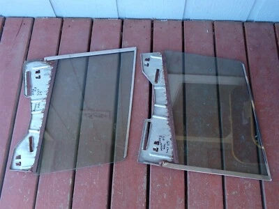 1963 Chrysler 4D Sedan Front Door Glass OEM Pair Tinted 300 Town & Country Wagon - Image 1 of 4