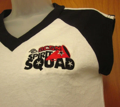 BCSN SPIRT SQUAD beat-up juniors small T shirt Toledo sports channel sexy tee - Image 1 of 2