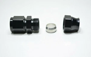 893010-BL Fragola -10 AN Female To 5/8 Hard Tube Compression Adapter Fitting BLK - Picture 1 of 2