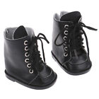 1Pair Doll Clothes Shoes Black Boots Shoes For 18 Inch Doll Accessories Decor