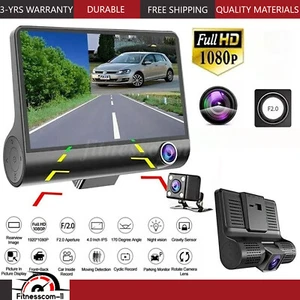 Car DVR Recorder Front and Rear Camera Dash Cam 4inch Screen 1080P Dual Lens NEW - Picture 1 of 12