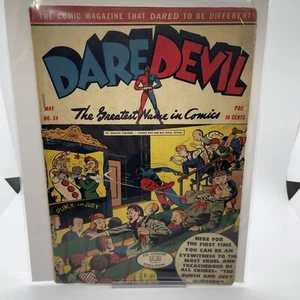 DAREDEVIL COMICS 24 - LEV GLEASON BLOODY PUPPET SHOW CLASSIC CLAW SPLASH PG 1944 - Picture 1 of 12