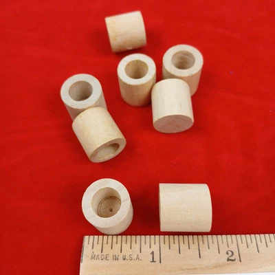 8X Tinkertoy End Cap Replacement Piece Part Natural Wooden Hasbro - Image 1 of 4