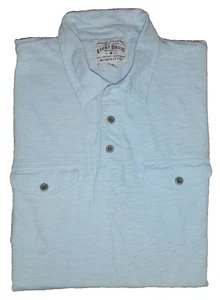 Lucky Brand Men's Short Sleeve Light Blue 3 Button Front Pullover Size M - Picture 1 of 4