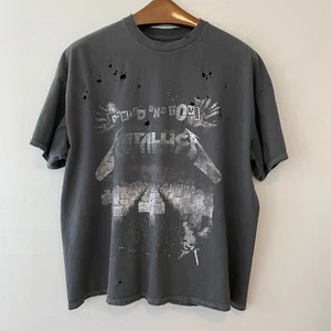 Camisa Metallica Damage Inc Tour Hebilla Mujer Talla Única Gris Golpeado - Imagen 1 de 6