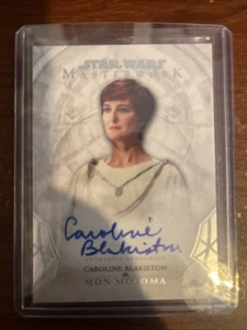 2018 Topps Star Wars Masterwork Caroline Blakiston als Mon Mothma #A-CB Autogramm - Bild 1 von 2