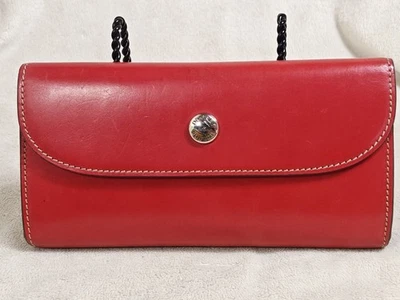 Dooney & Bourke Alto Slim Continental Clutch Wallet  Red  Made in Italy - Image 1 of 4