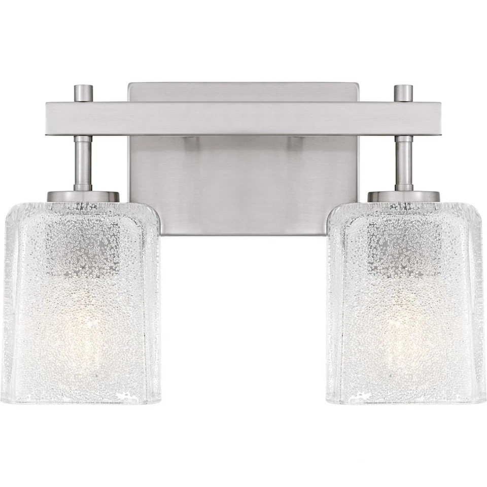 Iluminación Quoizel - Brenthouse - Tocador de baño de 2 luces - 9,25 pulgadas de alto y 13,5 pulgadas Foto 1 de 1