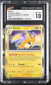 Pokemon Scarlet Violet 151 MEW EN 026/165 RAICHU Holo CGC Graded 10 GEM MINT - Picture 1 of 2