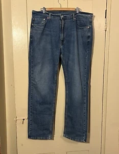 LEVIS 505 JEANS MENS 40X32 BLUE REGULAR FIT MEDIUM WASH DENIM CLEAN ORIGINAL EUC - Picture 1 of 18