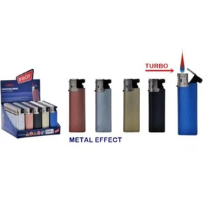 CONFEZIONE BOX 25 ACCENDINI PROFESSIONALI METAL COLORS RICARICABILI ANTIVENTO - Foto 1 di 3