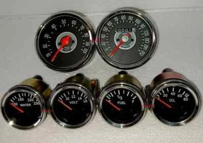 Smiths Kit- Elec Temp + Oil + Fuel + Volt+Speedometer +Tacho 80 mm B/C - Image 1 of 4