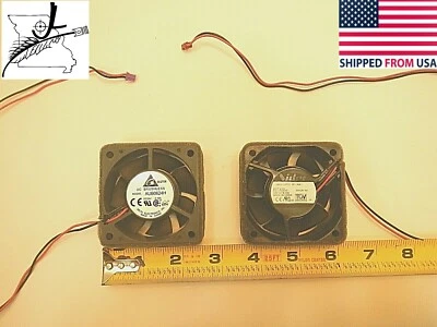 2x Brother MFC-8220 Printer Cooling Fans 2 3/8" Square 1" Wide 24v Brushless Two - Image 1 of 4