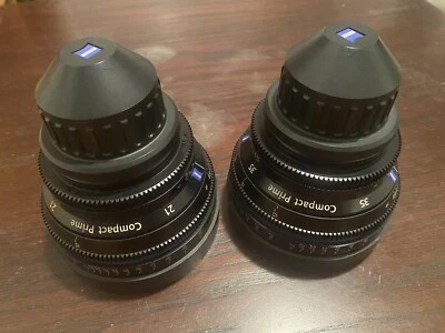 Juego de lentes compactos Zeiss 35 mm/21 mm Prime-montaje PL Foto 1 de 4