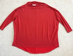 Bryn Walker Sweater Small Cowl Knit Maroon Oversize High Low Hem Coastal - Picture 1 of 17