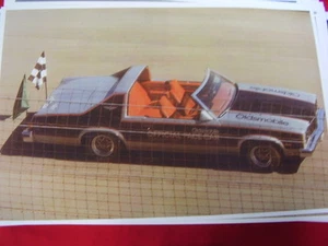 1977 OLDSMOBILE INDY 500 PACE CAR ON TRACK T-TOP?   BIG 11 X 17  PHOTO   PICTURE - Picture 1 of 1