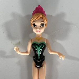 Mattel Polly Pocket Doll Figure 4” Red Hair Green Dress Pink Tiara 2013 - Picture 1 of 12