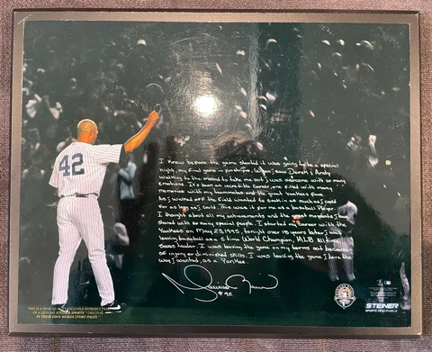 Mariano Rivera Wood Plaque 8x10 In Their Own Words STEINER SPORTS - Super Rare Cover