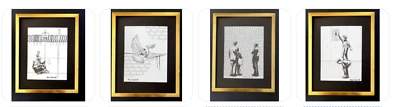 BANKSY + JUEGO DE 4 IMPRESIONES + MONTADO EN MARCOS NUEVOS Piezas de Coleccionista Enmarcadas Foto 1 de 4