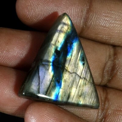 39.90 Cts Brilliant Stone Multi Fire Spectrolite Labradorite Cabochon Loose Gems - Image 1 of 4