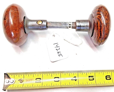 Door Knobs, Antique Brown Porcelain Door Knob Set (Nice For Restoration Project) - Image 1 of 4