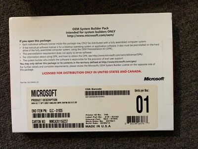 1 Microsoft Windows 7 ULT 7sp1 32 bit English 30pk dsp30 GLC 01935 - Image 1 of 3